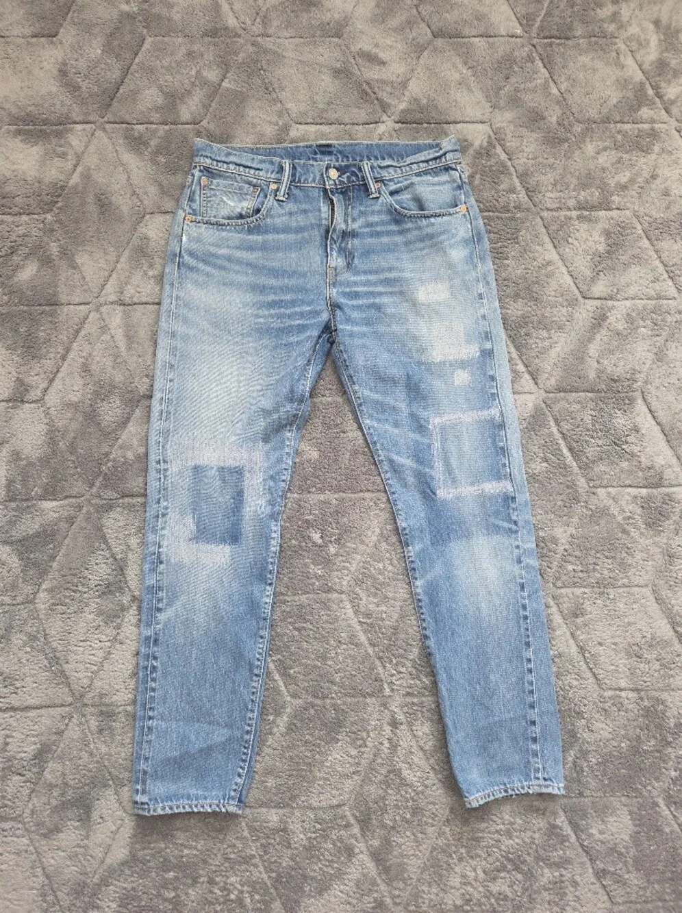 Levi's Selvedge Patchwork Rare Sample Jeans 32x32 512 Slim Tapered Fit Grunge